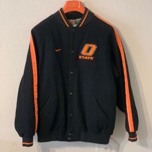 Nike Authentic Men's Wool Oklahoma State University Black & Orange Jacket XL